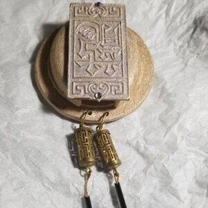 Vintage Handmade Large Asian Inspired Style Brooch